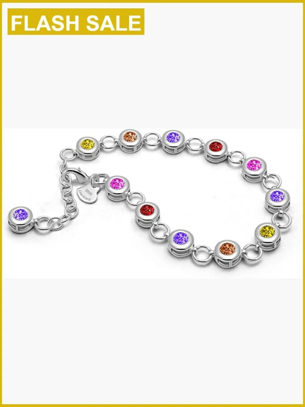 Classic Tennis Bracelet 925 Sterling Silver Cubic Zirconia Crystals Bangle 8
